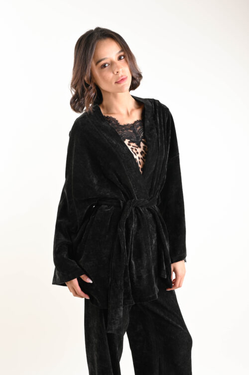 Alternative view of KIMONO IN CINIGLIA CON CINTURA