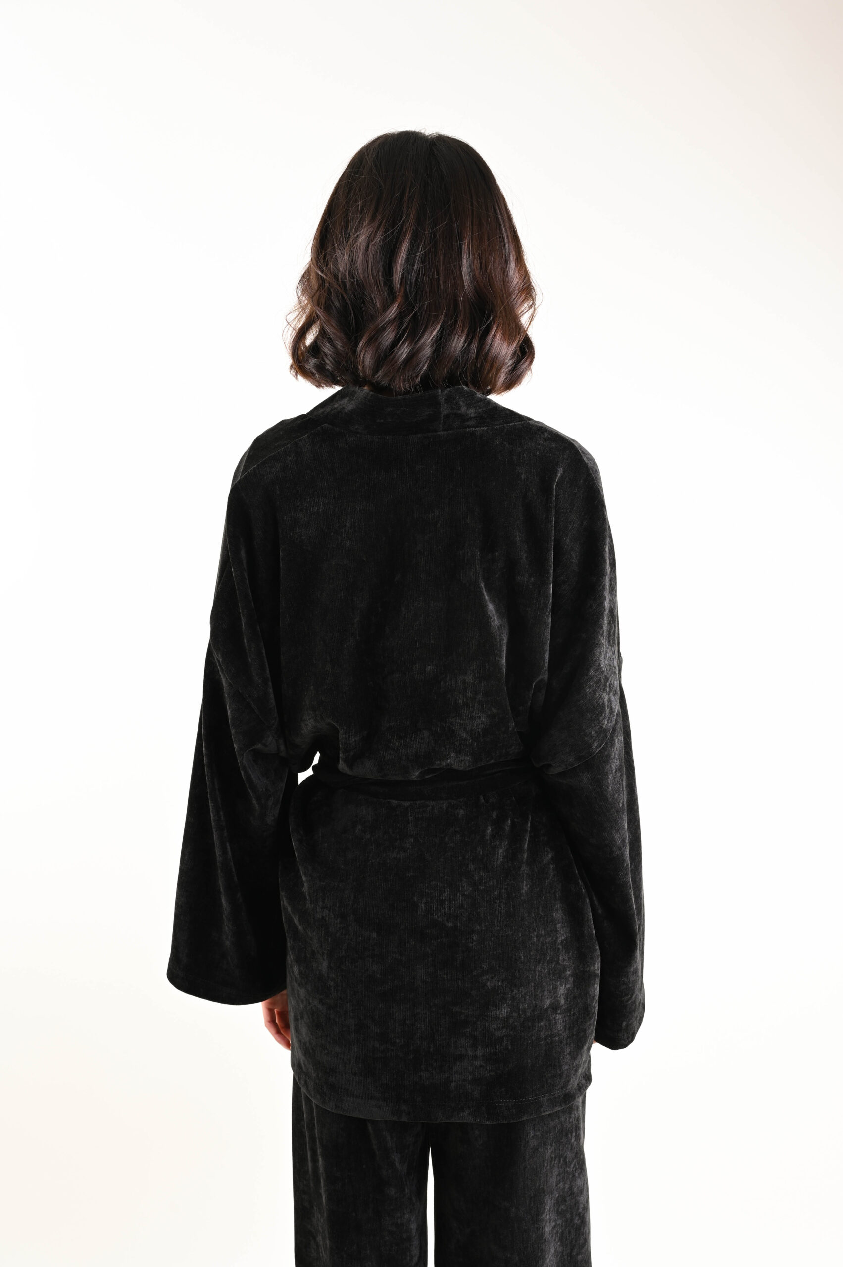 KIMONO IN CINIGLIA CON CINTURA - immagine 3