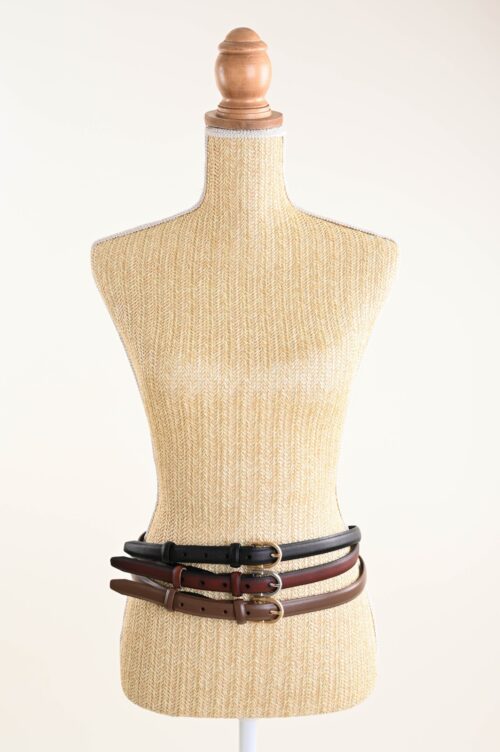 CINTURA SOTTILE IN VERA PELLE