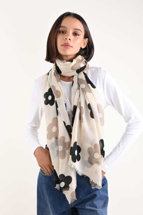 SCIARPA FANTASIA FIORI IN LANA