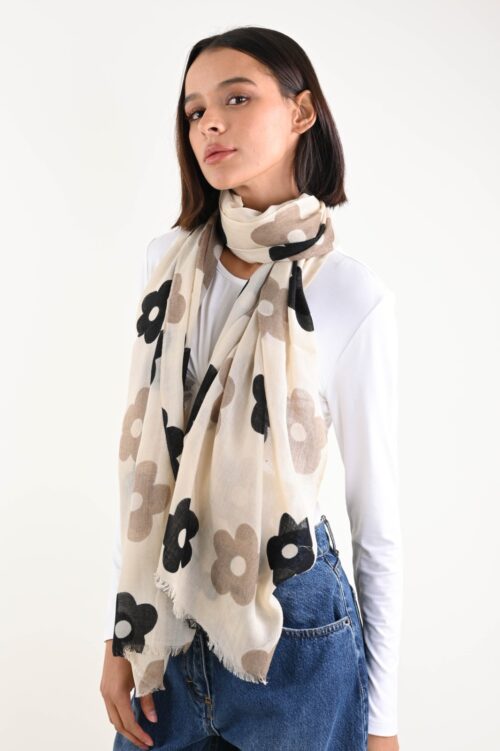 Alternative view of SCIARPA FANTASIA FIORI IN LANA