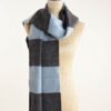 SCIARPA A QUADRI IN MISTO MERINO - Blu, TU