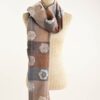 SCIARPA CON FRANGE FANTASIA ROSE - Taupe, TU