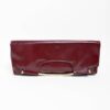 POCHETTE IN SIMILPELLE LUCIDA CON DETTAGLIO METALLICO - Bordeaux, TU