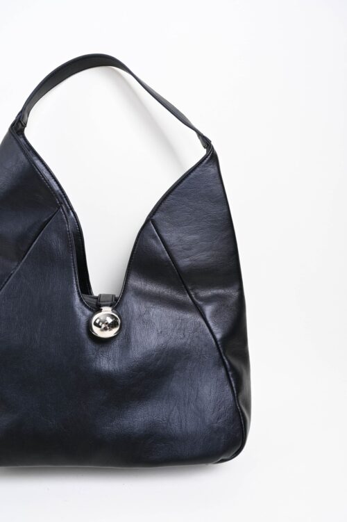 BORSA A SPALLA IN SIMILPELLE CON CHIUSURA METALLICA