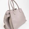 TOTE BAG IN SIMILPELLE MARTELLATA - Grigio, TU