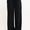 PANTALONI PALAZZO MISTO VISCOSA - Nero, TU