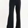 PANTALONI A PALAZZO IN TESSUTO FLUIDO CON PIEGHE DAVANTI - Nero, L