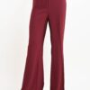 PANTALONI A PALAZZO IN TESSUTO FLUIDO CON PIEGHE DAVANTI - Uva, M