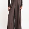 PANTALONI AMPI A PALAZZO CON SPACCO ALTO - Moro, TU
