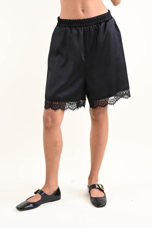 Alternative view of PANTALONCINI IN PIZZO E SATIN