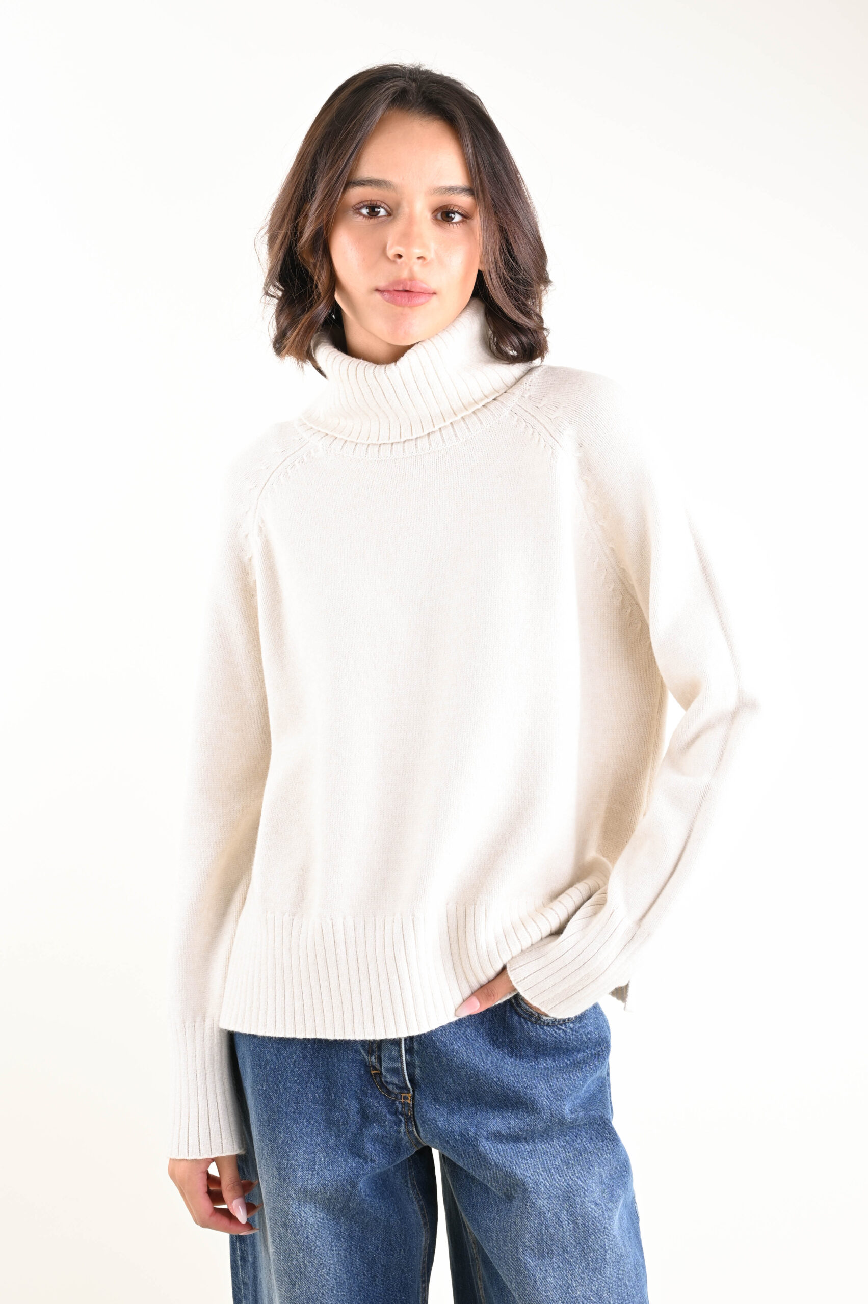 M9560-90_GESSO MAGLIA CON COLLO A COSTINE - TU