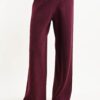PANTALONI IN MAGLIA CON MICROPAILLETTES - Bordeaux, TU