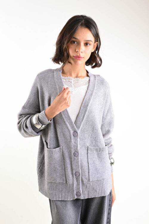 CARDIGAN OVER CON SCOLLO A V E TASCHINI