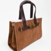 MINI BAG IN ECOPELLE SCAMOSCIATA CON INTERNO SHEARLING E POCHETTE COORDINATA - Coffee, TU