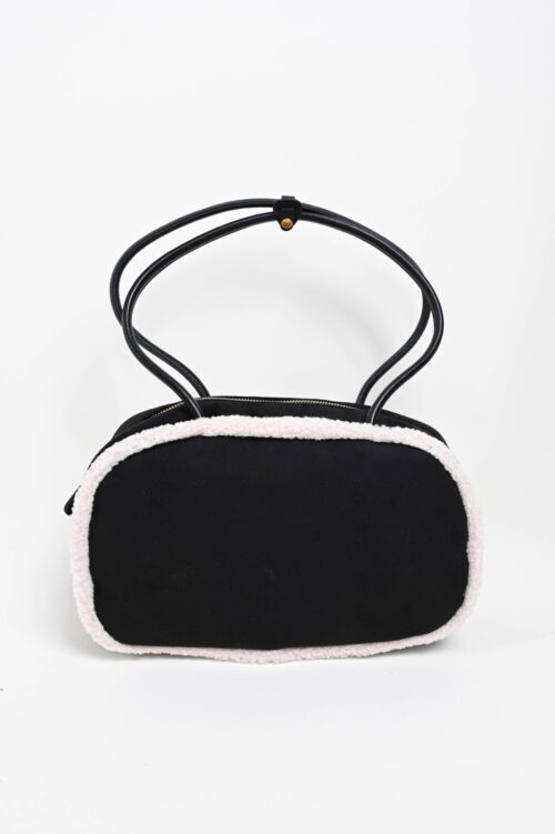 Alternative view of BOWLING BAG IN SUEDE CON BORDI IN SHEARLING