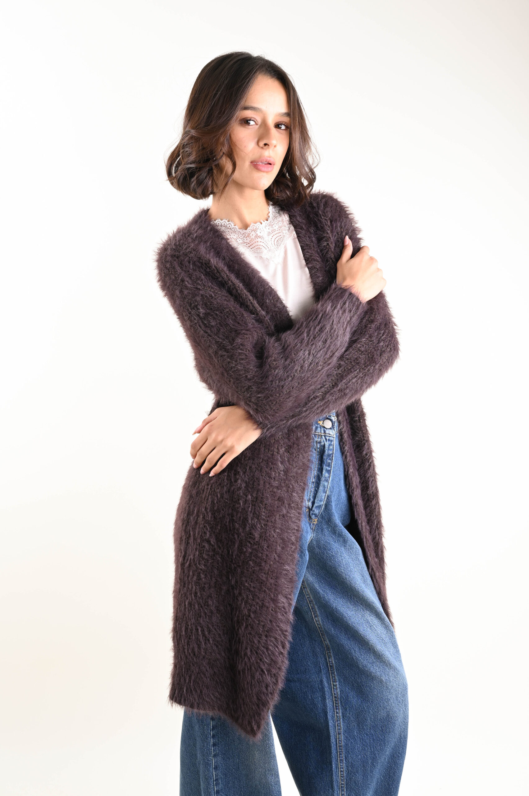 CARDIGAN LUNGO MORBIDO A PELO LUNGO - immagine 3