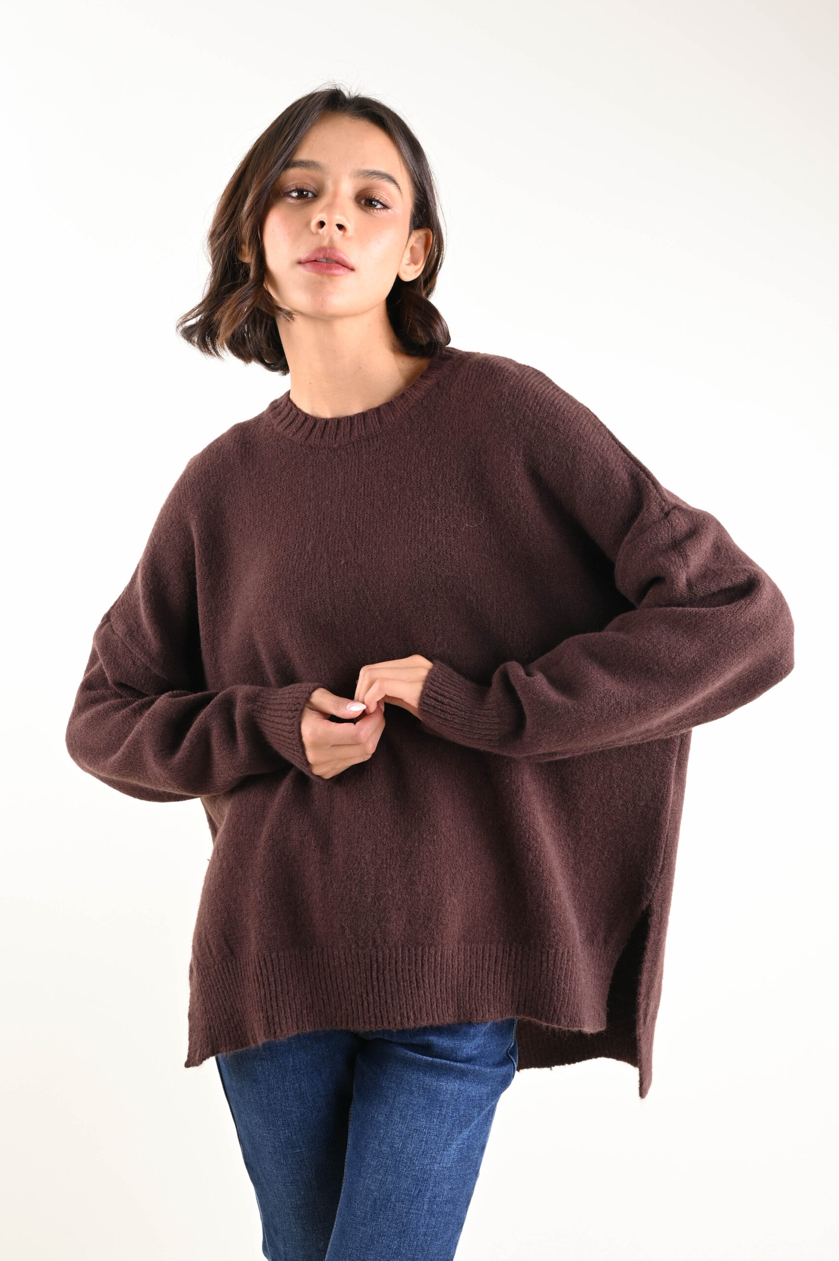 MAGLIONE GIROCOLLO OVERSIZE - immagine 2
