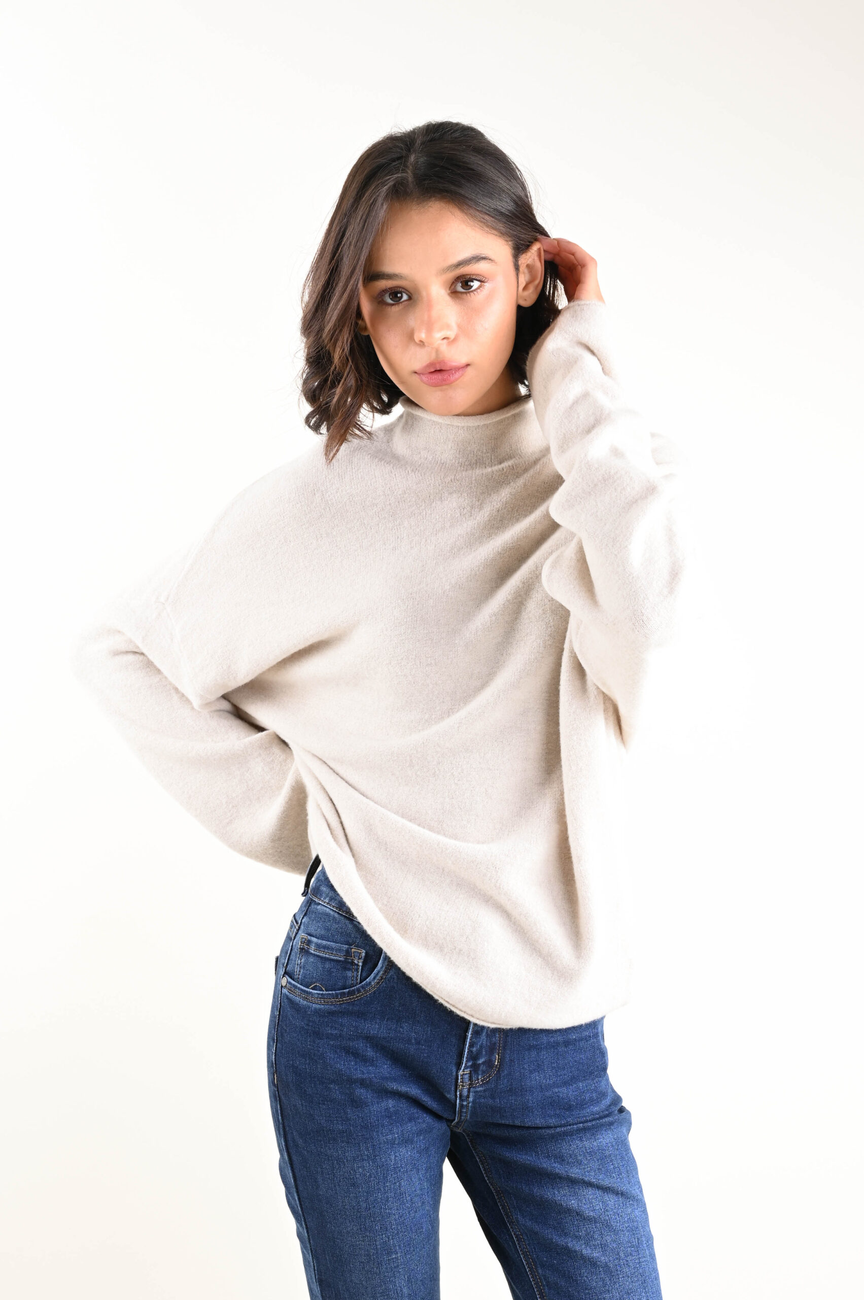 U579-90_TORTORA MAGLIA A COLLO ALTO MORBIDO - Tortora, TU