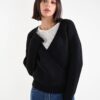 MAGLIONE INCROCIATO - Nero, TU