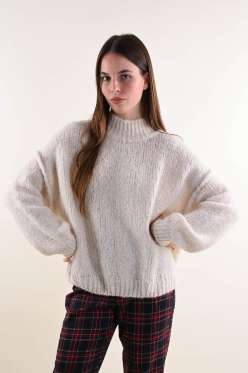 MAGLIONE A MAGLIA LARGA CON VESTIBILITÀ OVER