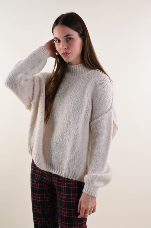 Alternative view of MAGLIONE A MAGLIA LARGA CON VESTIBILITÀ OVER