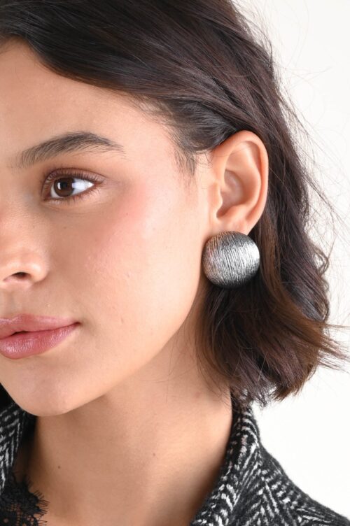 ORECCHINI TONDI TEXTURE EFFETTO MARTELLATO