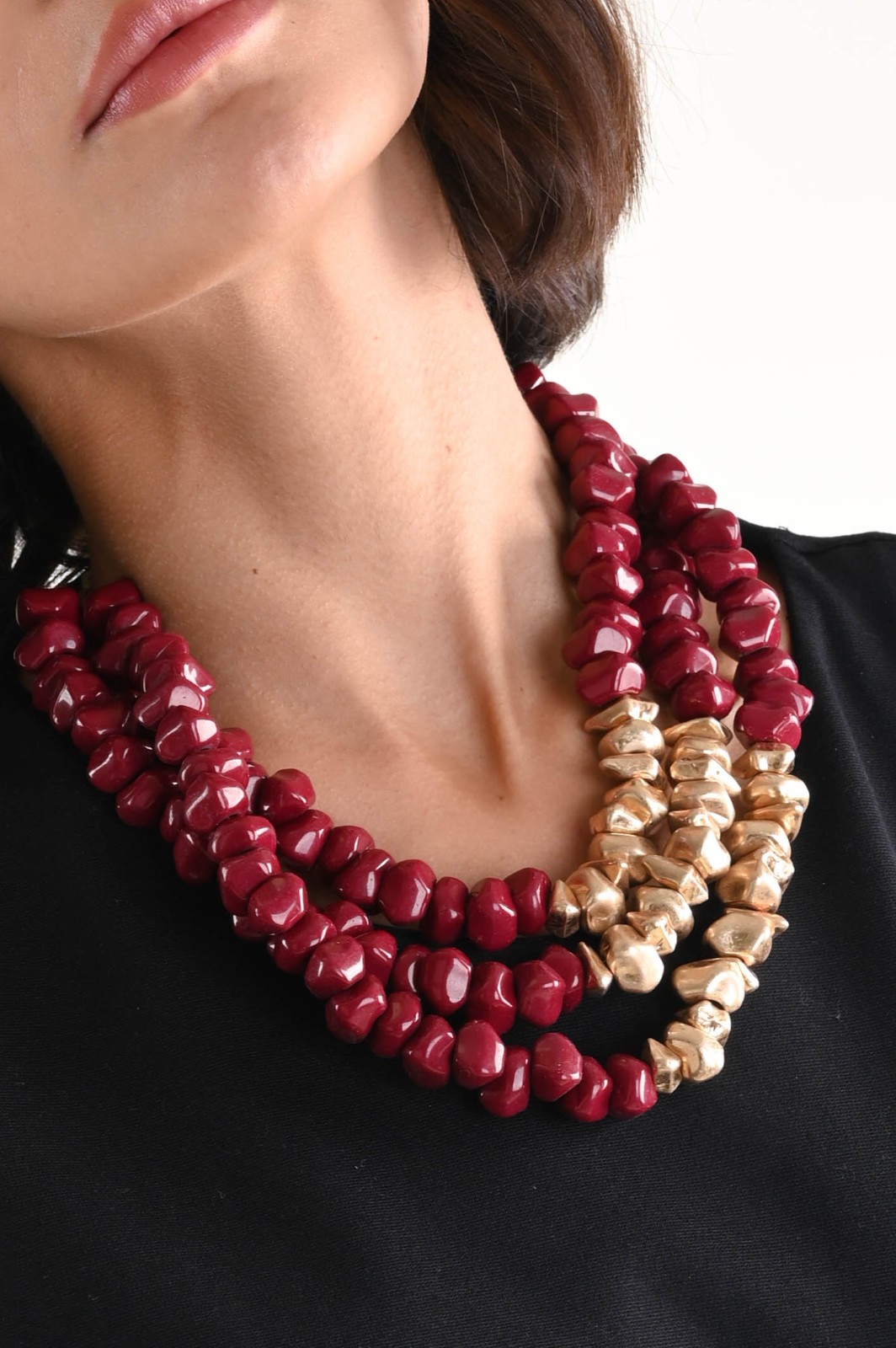 COLLANA MULTIFILI CON ELEMENTI IRREGOLARI - Image 3