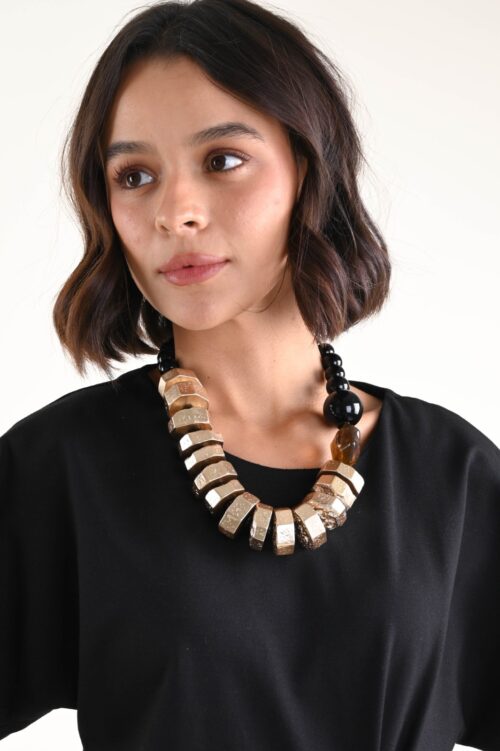 Alternative view of COLLANA STATEMENT CON ELEMENTI GEOMETRICI MARTELLATI