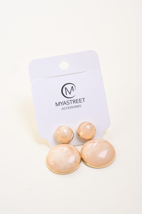 Alternative view of ORECCHINI DOPPI EFFETTO MADREPERLA