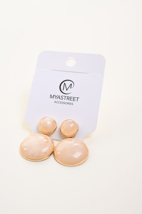 ORECCHINI DOPPI EFFETTO MADREPERLA