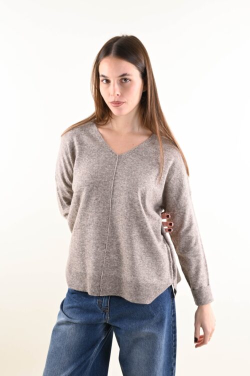 MAGLIA DONNA MORBIDA CON CUCITURA CENTRALE