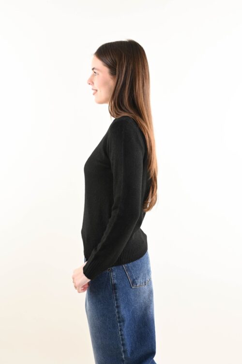 Alternative view of MAGLIA MORBIDA CON COLLETTO