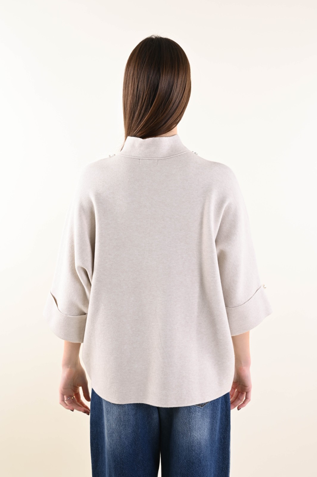 MAGLIA ELEGANTE CON PERLE - immagine 4
