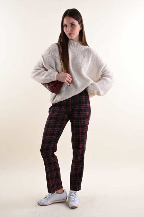 Alternative view of PANTALONE TARTAN CON ZIP LATERALE