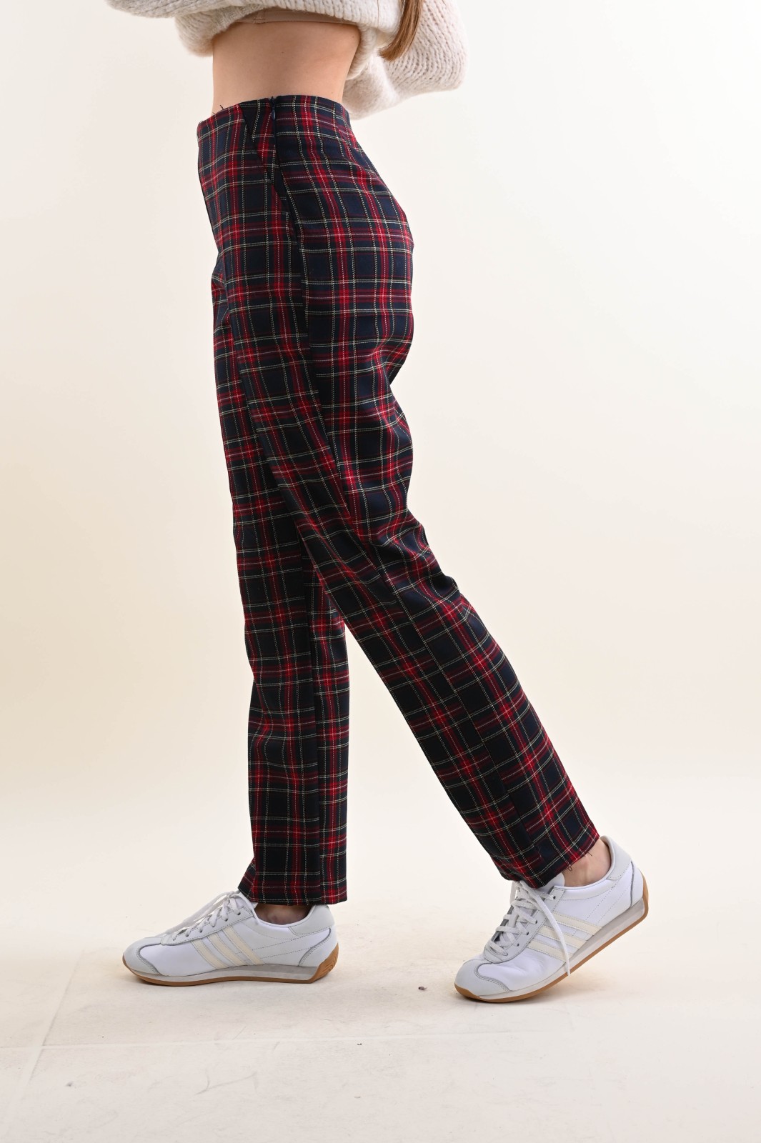 PANTALONE TARTAN CON ZIP LATERALE - Image 3