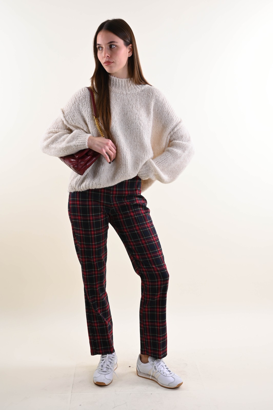 PANTALONE TARTAN CON ZIP LATERALE - Image 5