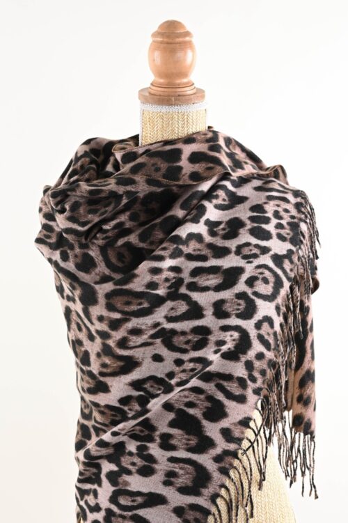 SCIARPA FANTASIA MACULATA CON DETTAGLI IN LUREX