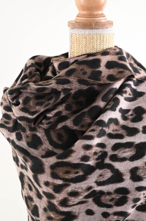 Alternative view of SCIARPA FANTASIA MACULATA CON DETTAGLI IN LUREX