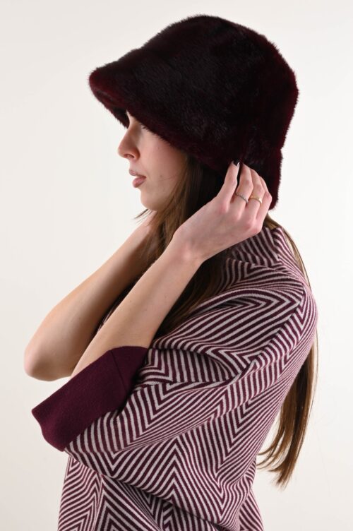 Alternative view of CAPPELLOCAPPELLO IN ECOPELLICCIA MORBIDA