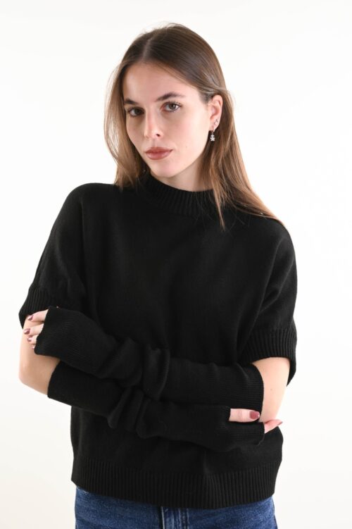 MANICOTTI IN MAGLIA IN MISTO LANA