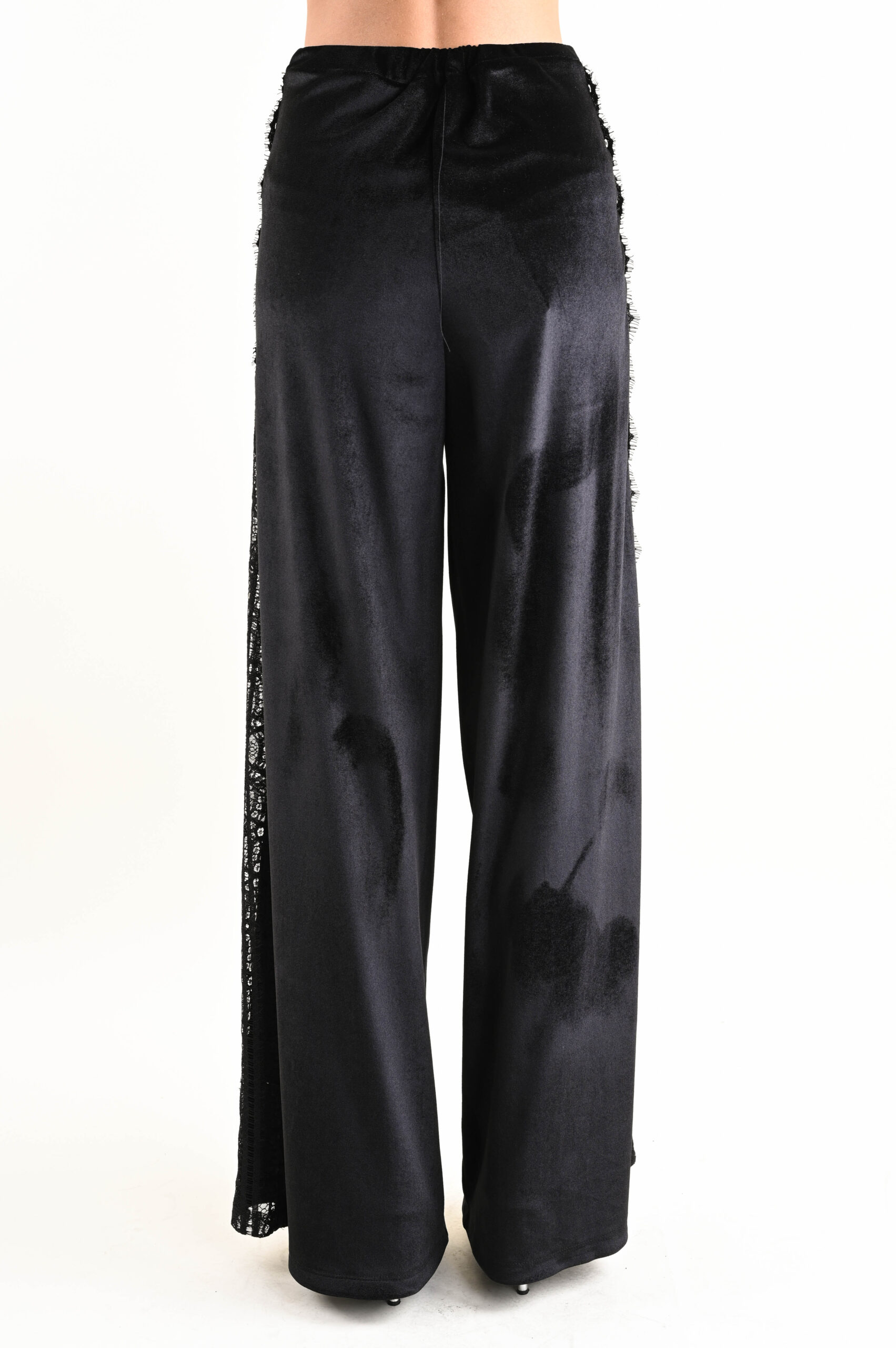 PANTALONI AMPI IN PIZZO E VELLUTO - immagine 5