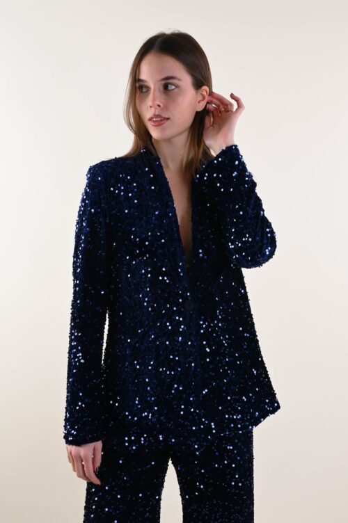 GIACCA IN VELLUTO CON PAILLETTES