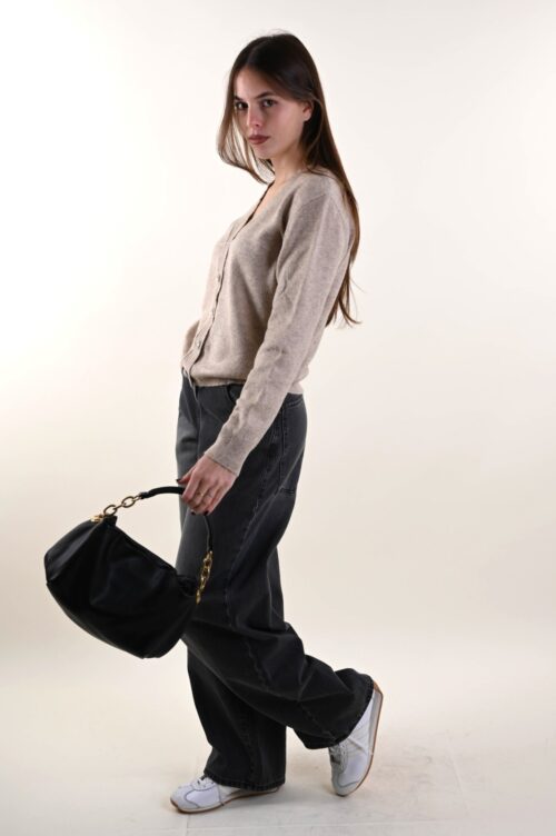 Alternative view of CARDIGAN MORBIDO CON BOTTONI GIOIELLO