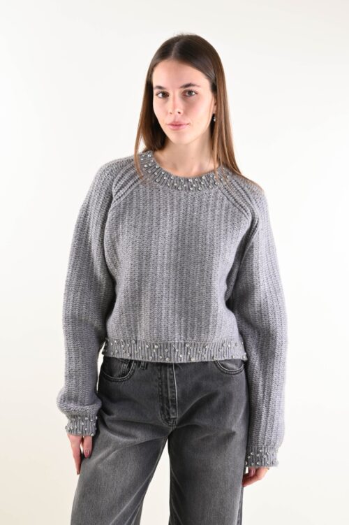 MAGLIA CON APPLICAZIONI DI STRASS