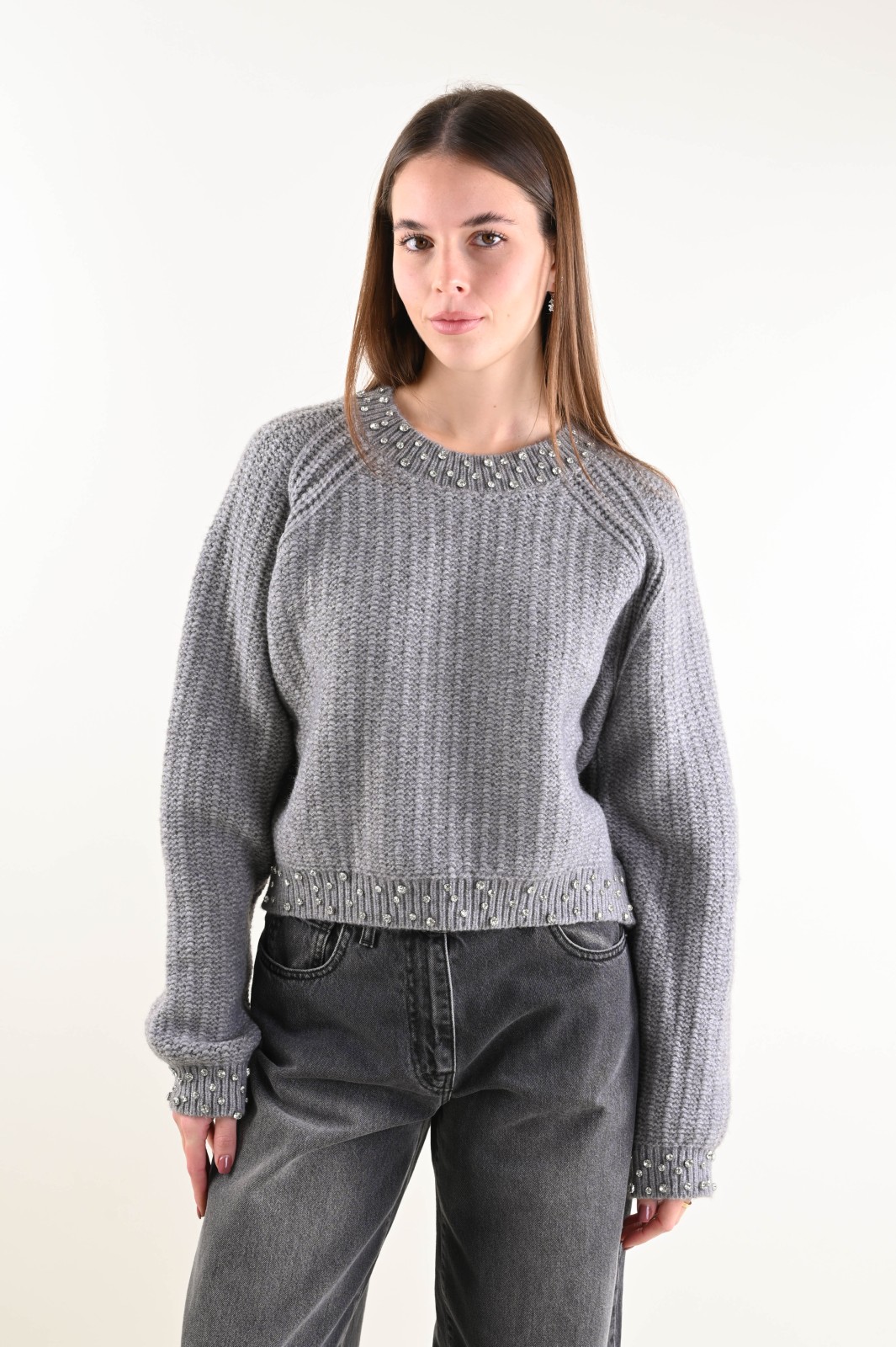 MAGLIA CON APPLICAZIONI DI STRASS