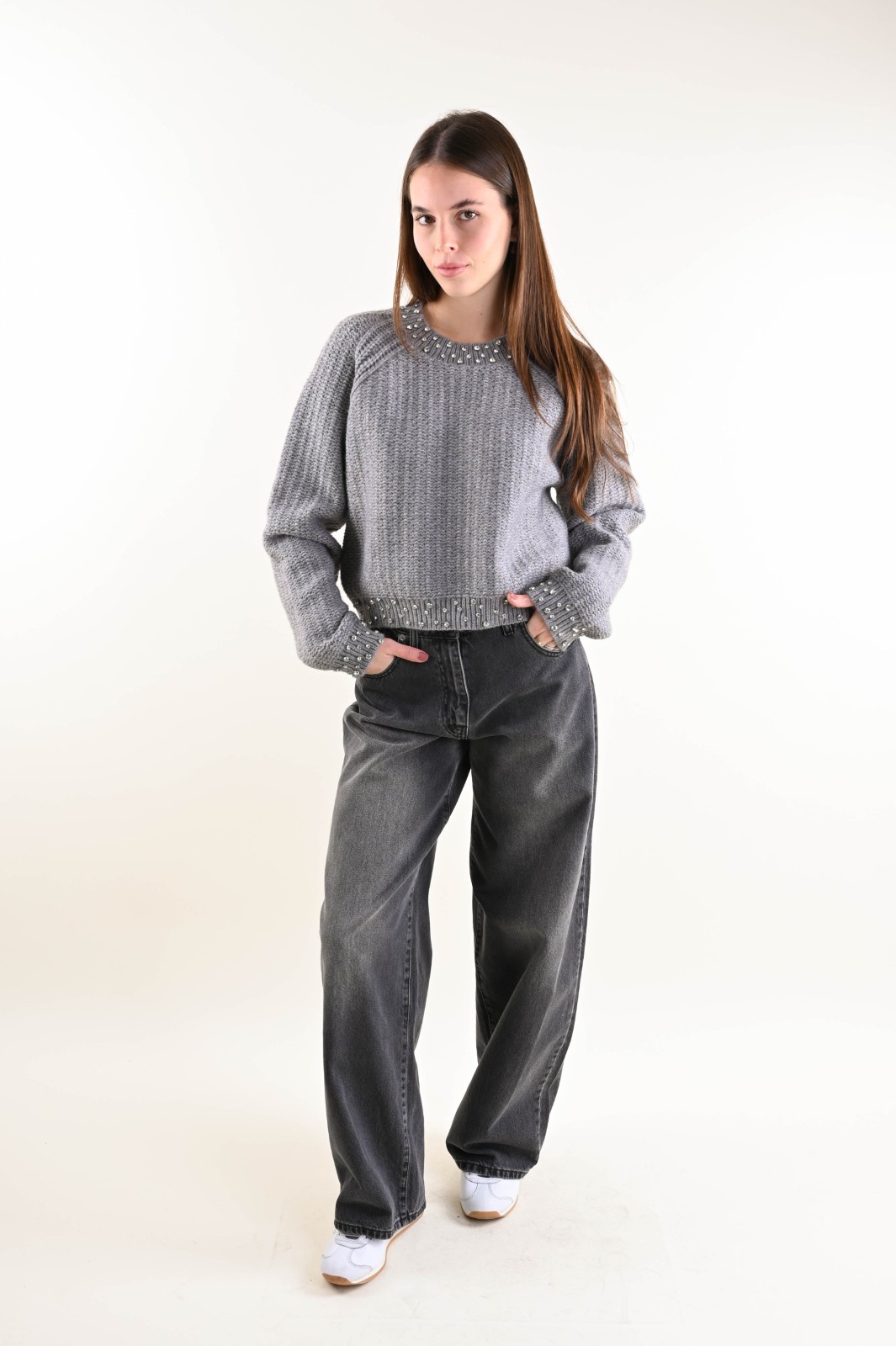 MAGLIA CON APPLICAZIONI DI STRASS - Imagen 2