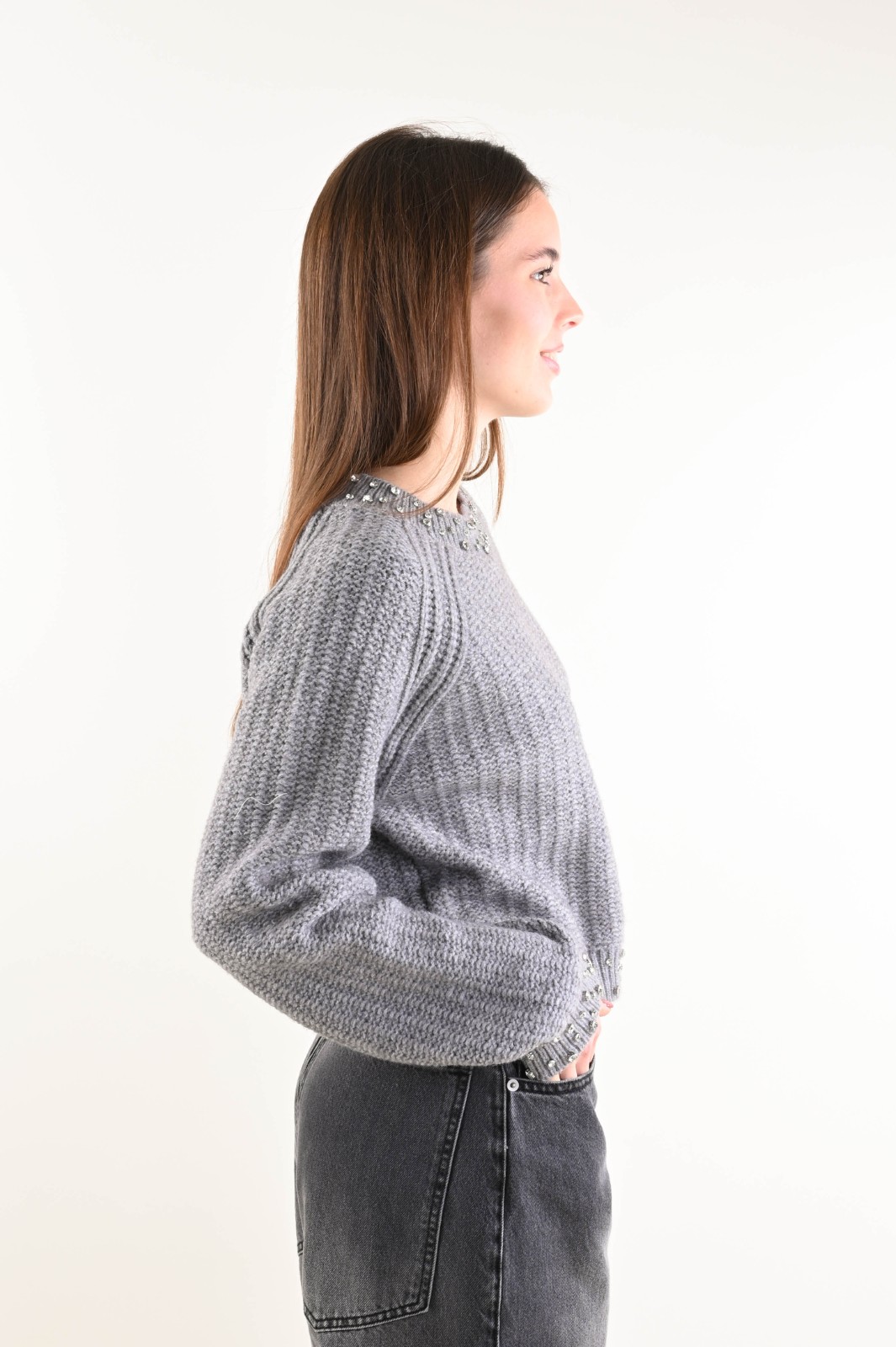 MAGLIA CON APPLICAZIONI DI STRASS - Imagen 3