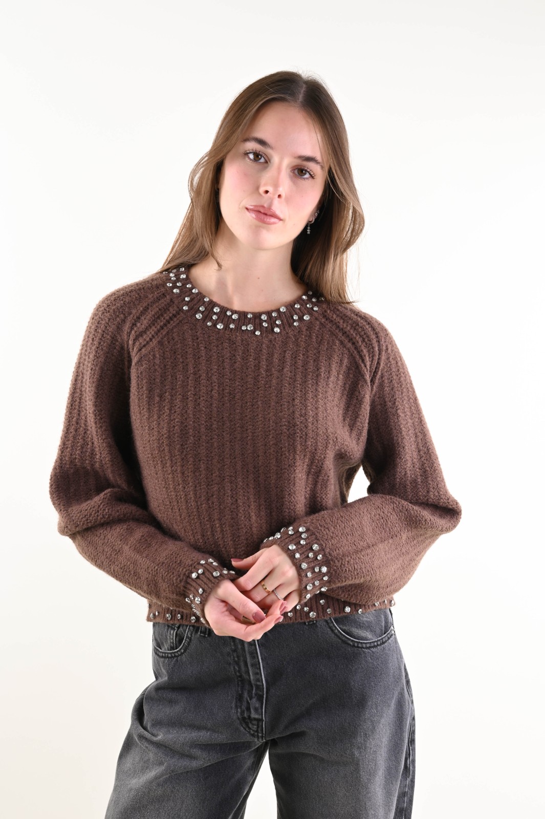 ML98054-90_MORO MAGLIA CON APPLICAZIONI DI STRASS - Páramo, TU