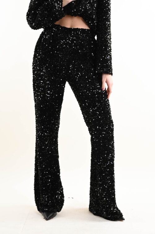 Alternative view of PANTALONI A ZAMPA CON PAILLETTES